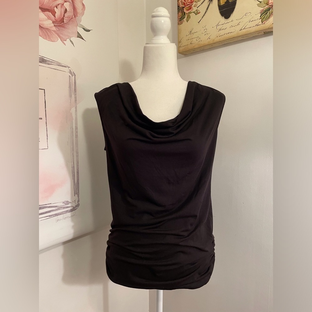 Sleeveless Shirt With Lace Back Size S Black